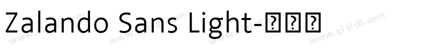 Zalando Sans Light字体转换
